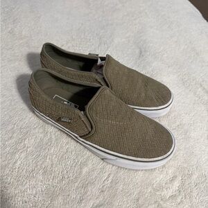 Women’s Vans Olive Green Slip-On